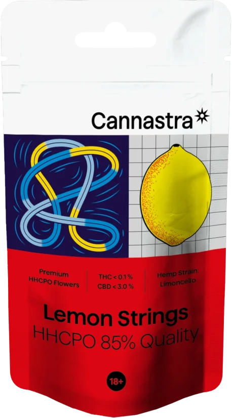 Cannastra HHCPO ziedu citronu virtenes, HHCPO 85% kvalitāte, 1g - 100g