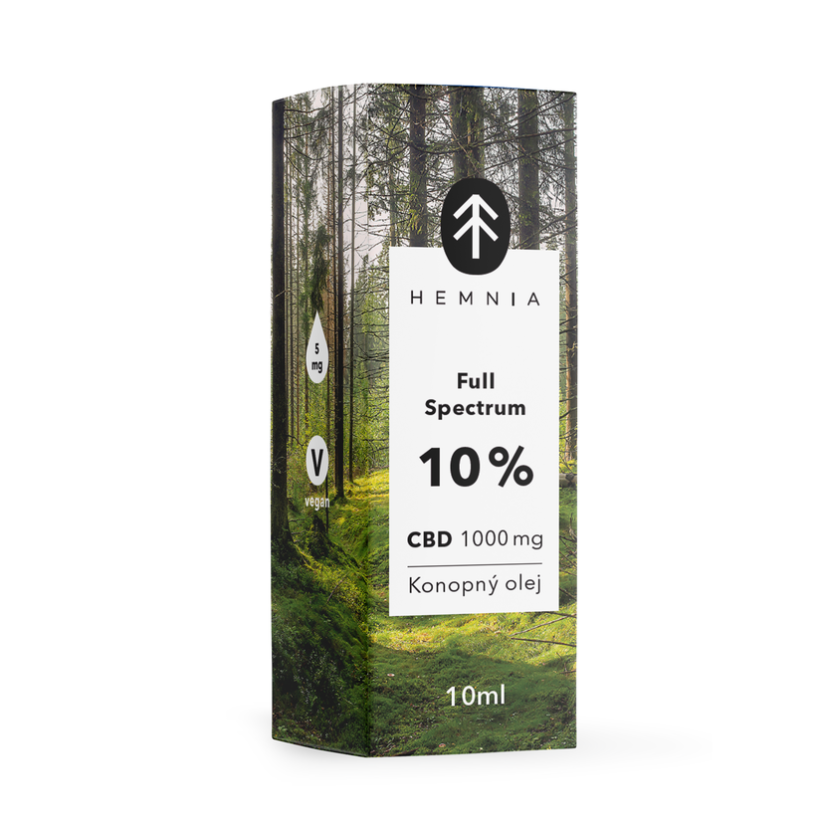 Hemnia Pilna spektra CBD kaņepju eļļa 10%, 1000mg, 10 ml
