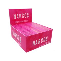Narcos Pink Edition King Size Slim Rolling Papers + Tips, Display box 24 pcs