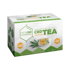 Herbata rumiankowa MediCBD, CBD 7,5 mg, opakowanie 20 torebek herbaty - karton (10 opakowań), 400 g