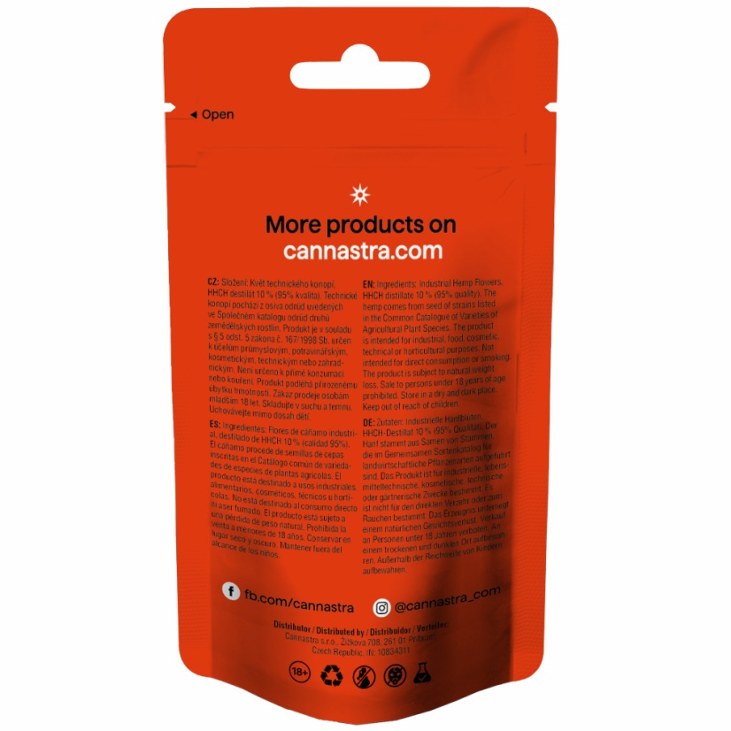 Cannastra HHCH Flower Color of Magic, HHCH 95% kvalitāte, 1g - 100g
