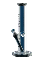 Groove Straight Tube 12", Black and Clear