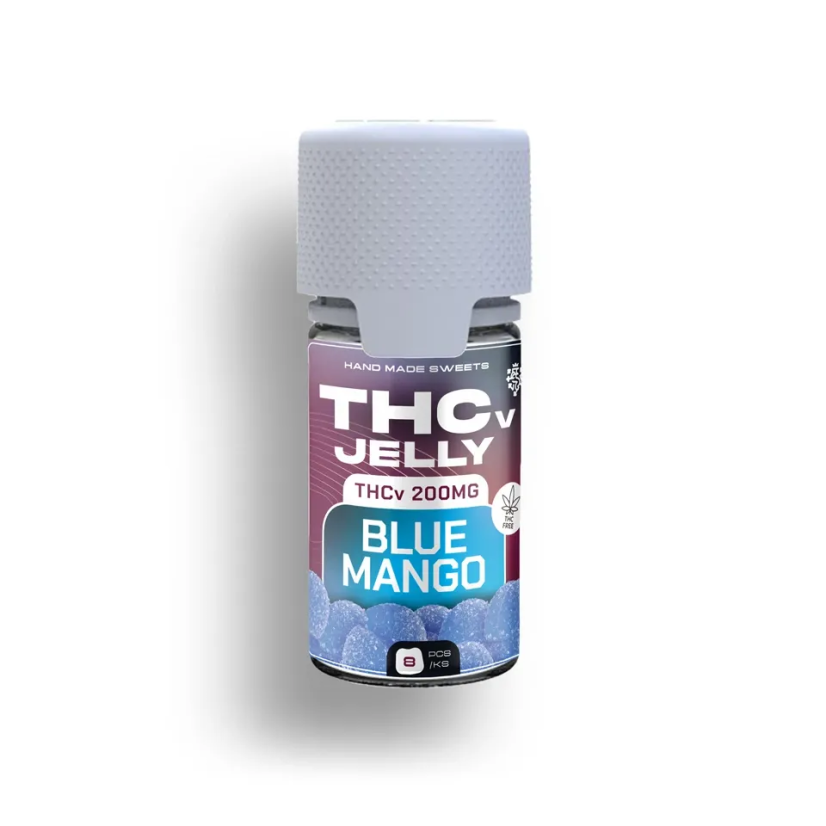 Czech CBD THCV Jelly Blue Mango, 25 mg THCV, 8 gab.