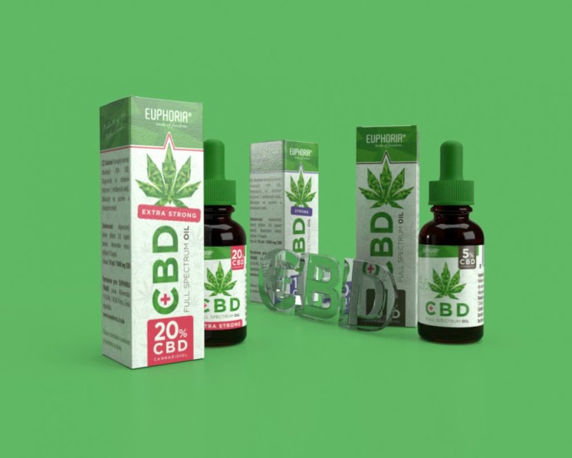 Euphoria CBD eļļa 20%, 10ml, 2000mg