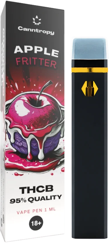 Canntropy THCB vienreizējās lietošanas Vape Pen Apple Fritter, THCB kvalitāte 95 %, 1 ml