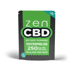 ZEN CBD Gummies - Watermelon, 250mg, 10 pcs, display box 25 pcs