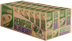 Astra Hemp Blueberry Cannabis Chewing Gum (Sugar Free) – Display Container (20 boxes), 480 g