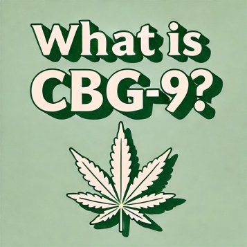 テキスト CBG9とは何か、薄緑の背景と麻の葉