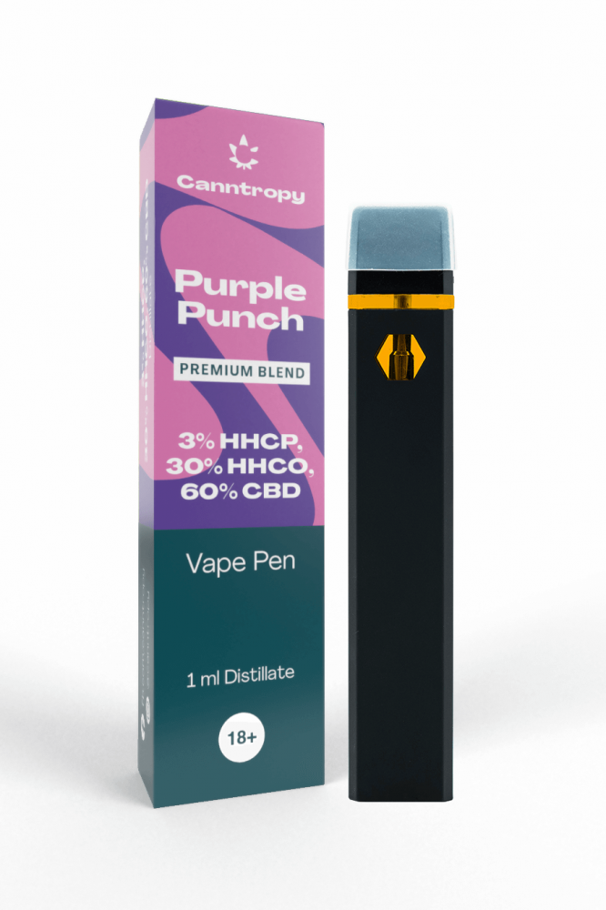 Canntropy HHC-P-O Blend Vape Pen Purple Punch, HHC-P 3 %, HHC-O 30