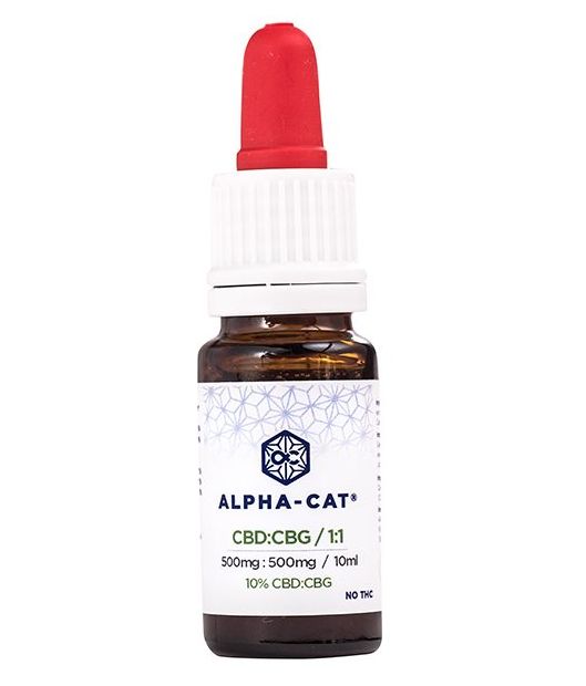 Alpha-CAT CBD:CBG eļļa 10%, 500:500 mg, 10 ml