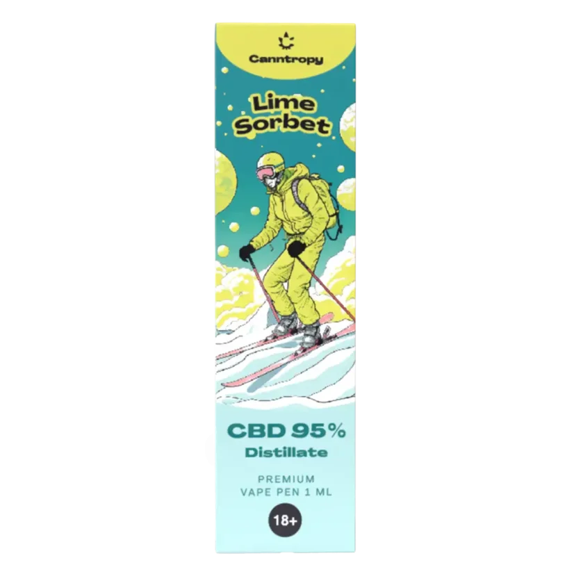 Canntropy CBD Disposable Vape Pen Lime Sorbet, CBD 95 %, 1 ml