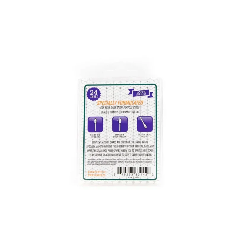 HEMPER Isopropyl Snap Caps, Display box 18 pcs