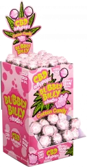 Bubbly Billy Buds 10 mg CBD Cotton Candy Lollies with Bubblegum Inside – Display Container (100 Lollies), 1800 g
