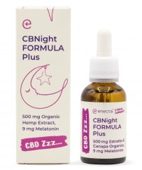 *エネクタCBナイトフォーミュラプラスヘンプオイルメラトニン配合、オーガニックヘンプエキス500mg、30ml