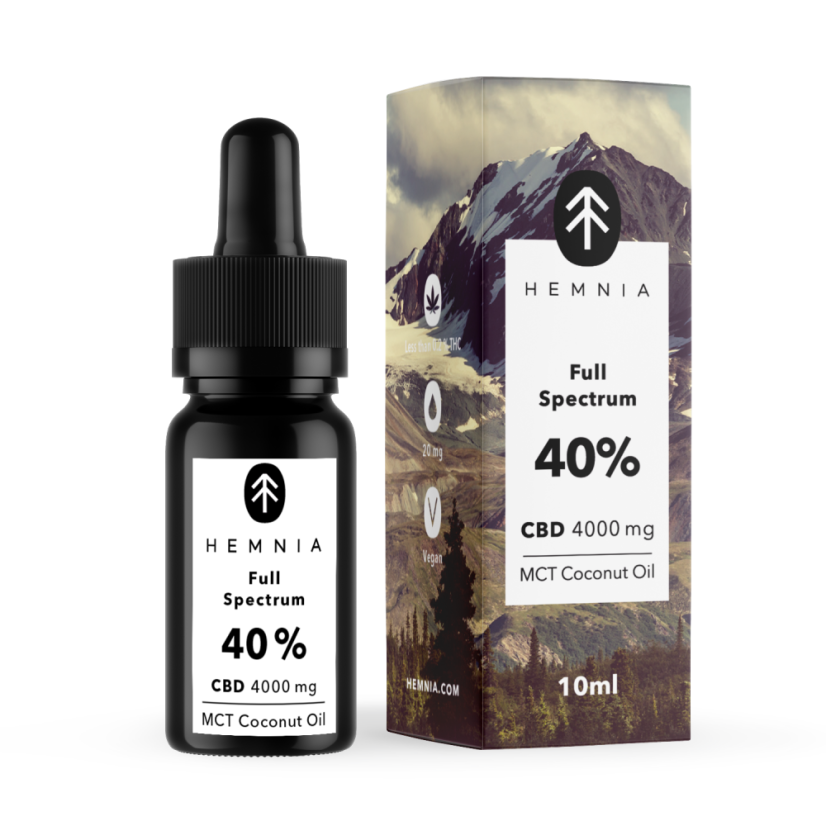 Hemnia Full Spectrum CBD MCT Kokosolie 40%, 4000 mg, 10 ml