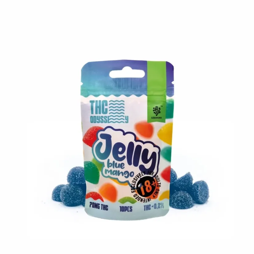 Czech CBD THC Odyssey Jelly Blue Mango, 70 мг THC, 10 бр.