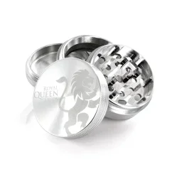 Royal Queen Seeds Metal Engraved Grinder, 4 parts, 55 mm