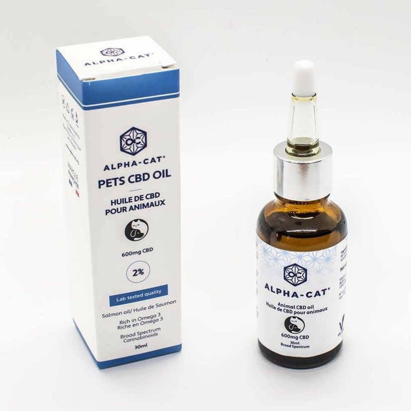 Alpha-CAT CBD Salmon Oil for Pets, 2%, 600 mg, 30 ml