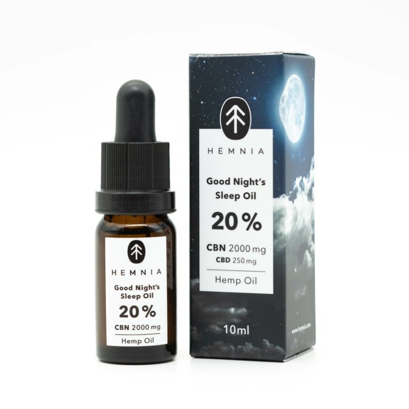 Hemnia Good Night´s Sleep Kaņepju eļļa 20%, 2000 mg CBN, 250 mg CBD, 10 ml