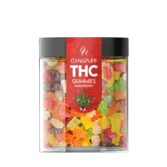CanaPuff THC+ Gummies Raspberry, THC mazāk par 0%, 10 - 50 gab.
