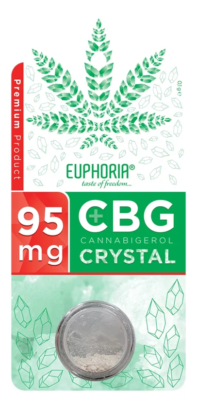 Euphoria Tīrs CBG kristāls 95%, 95 mg
