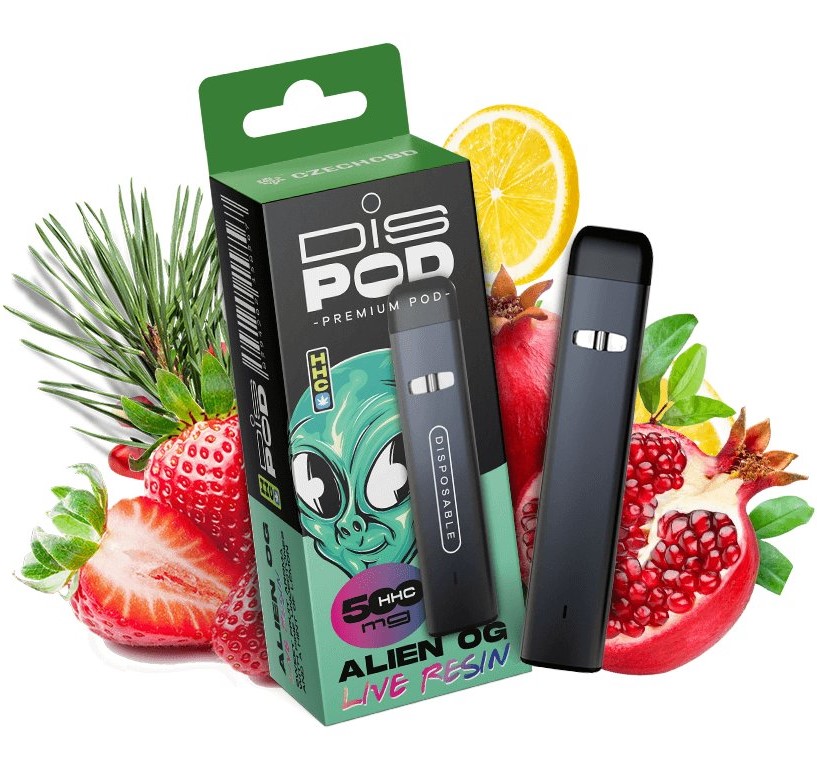 Czech CBD THCP Vape Pen disPOD Alien OG 10 % THCP, 82 % CBG