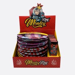 Monkey King Pepelnik s tankimi papirčki za zvijanje ciger in konicami KS (24 kosov/stojalo)