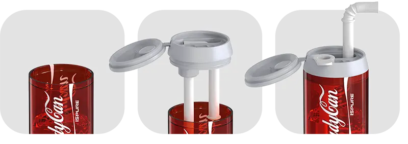 ISPURE БудиЦан цев за воду, црна