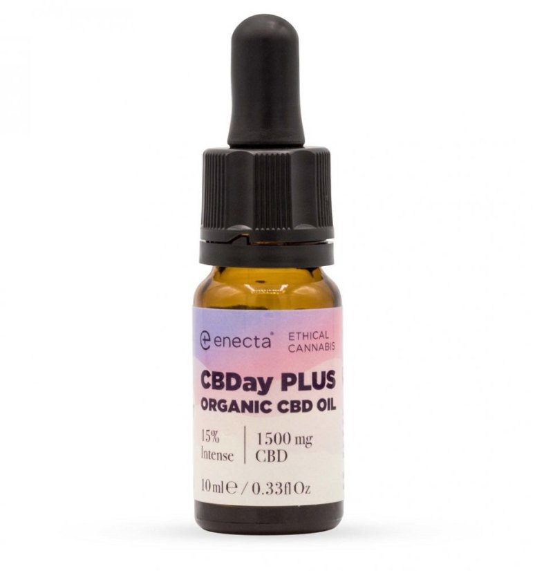 Enecta CBDay Plus Organic Hemp Extract CBD oil 15%, 1500 mg, 10 ml