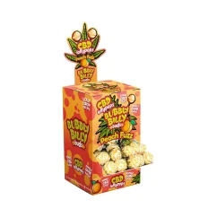 Bubbly Billy Pumpuri 10 mg CBD persiku pūkains konfektes — displeja konteiners (100 konfektes), 2000 g