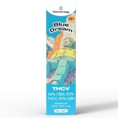 Canntropy THCV Vape Pen Modre sanje, 20 % THCV, 60 % CBG, 20 % CBN, 1 ml