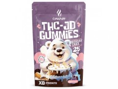 CanaPuff THCJD Gummies dzimšanas dienas kūka, 5 gab x 25 mg THCJD, 125 mg