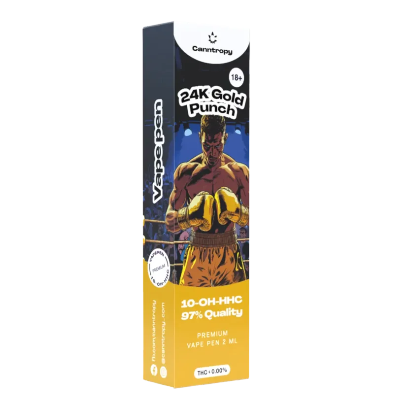 Canntropy 10-OH-HHC Vape Pen 24K Gold Punch, 10-OH-HHC 97% kvalitāte, 2ml