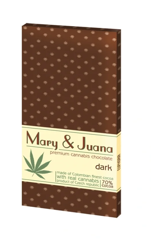 Euphoria Mary & Juana tumšā šokolāde ar kaņepju sēklām 70% kakao, 80 g