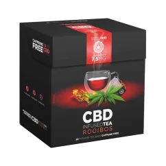 CBD Rooibos tēja, CBD 7,5 mg, 20 tējas maisiņu kārba, kartons (10 kastītes), 400 g