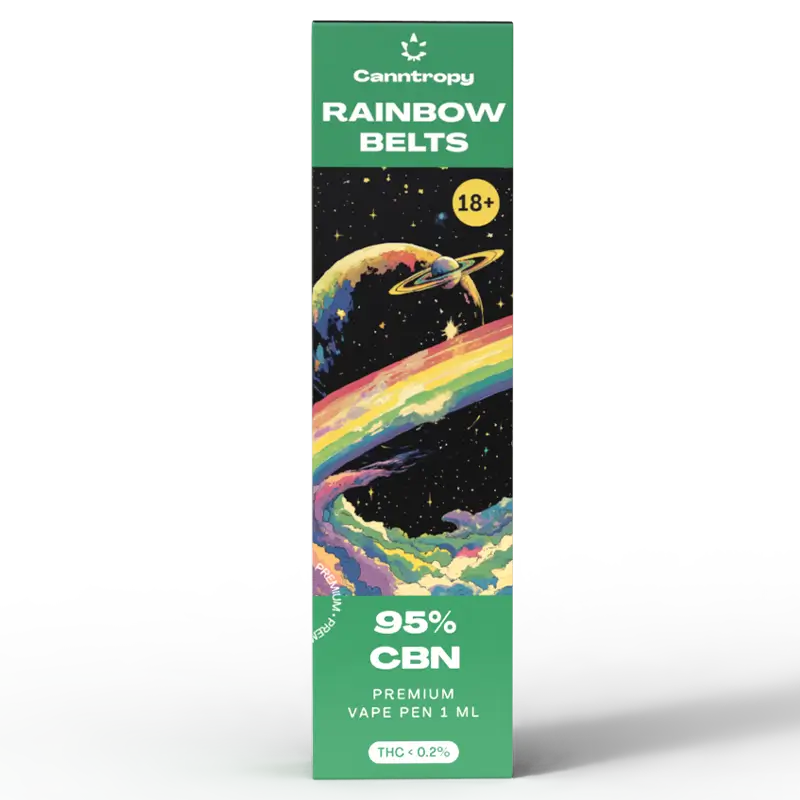 Canntropy CBN Vape Pen varavīksnes jostas, 95% CBN, 1ml