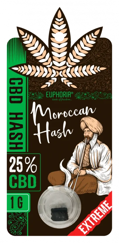 Euphoria CBD Hašišs Moroccan 25% CBD 1 g