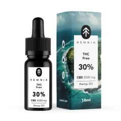 Hemnia CBD-öljy, 30 % THC-vapaa, 3000 mg, 10 ml