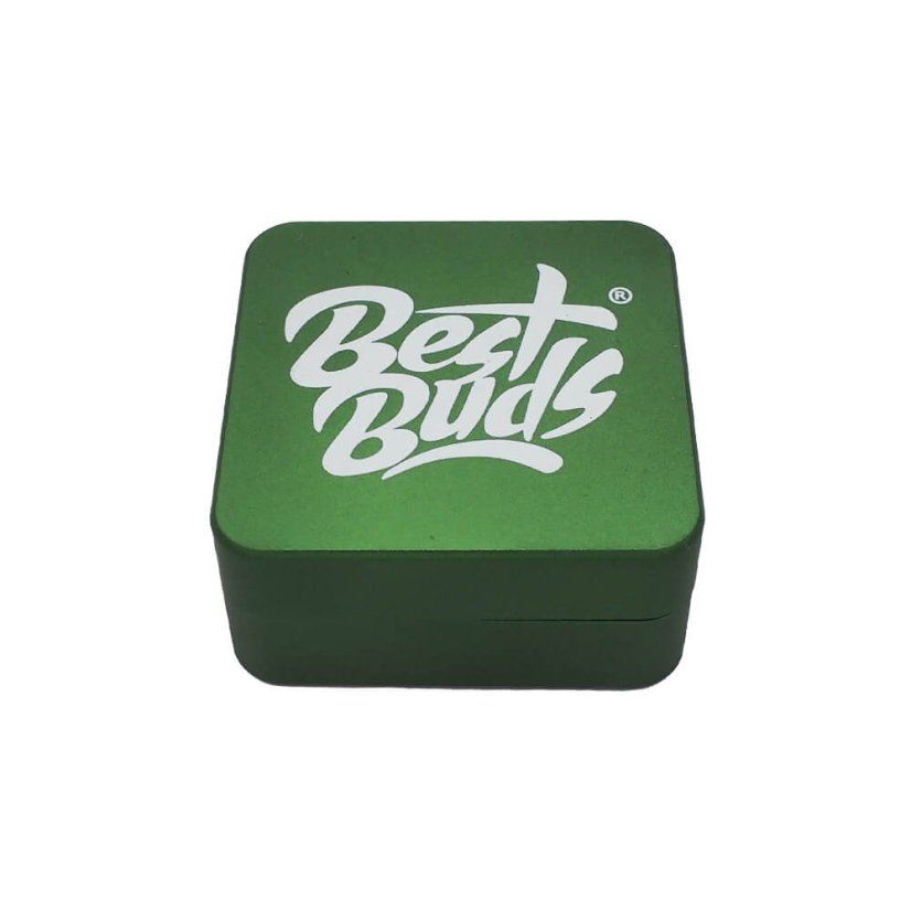 Best Buds Алуминијумска брусилица за равну квадратну траву, 2 дела, 50 мм