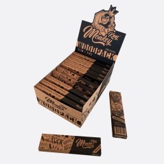 Monkey King Woodpack Unbleached Rolling Papers and Tips (24pcs/display)