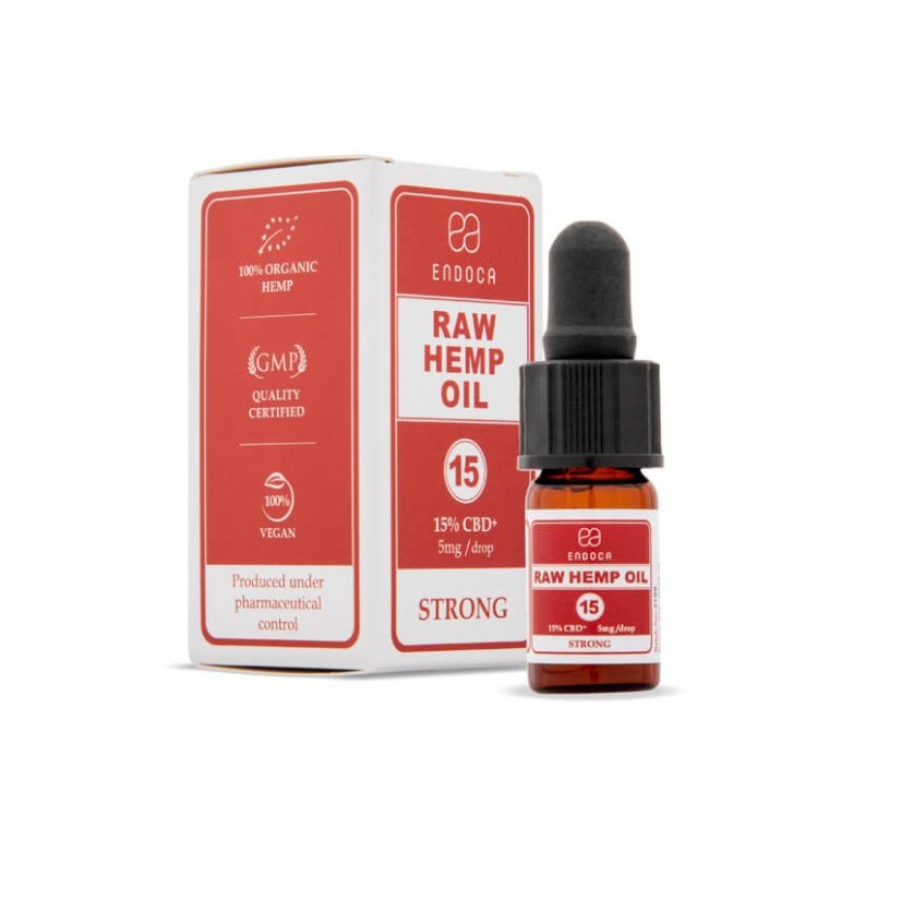Endoca RAW Hemp Oil 300 mg CBD + CBDa (15%), 2 ml