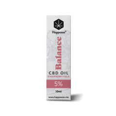 Happease Balance CBD eļļa Strawberry Field, 5% CBD, 500mg, 10ml