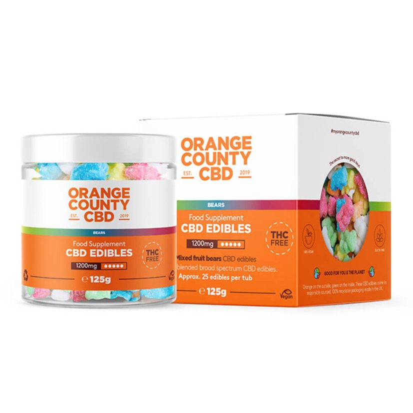 Orange County CBD Gummies Bears, 1200 mg CBD, 125 g
