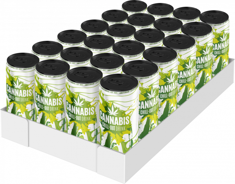 Kaņepju chillout dzēriens (250 ml) - paplāte (24 bundžas), 6000 ml