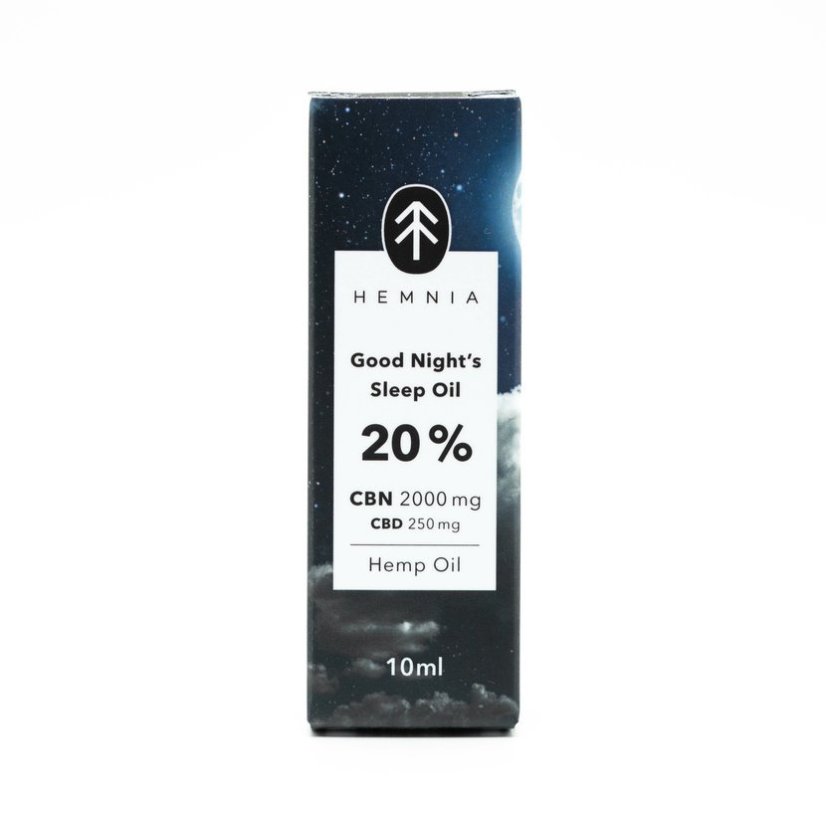 Hemnia Good Night´s Sleep Kaņepju eļļa 20%, 2000 mg CBN, 250 mg CBD, 10 ml