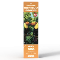 Canntropy CBG Vape Pen Tropicana Cookies, 1ml, 95% CBG - Display Box 10 ks