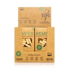 HEMPER PreRolled Bullet Filter 120 Tips, Display box 12 pcs