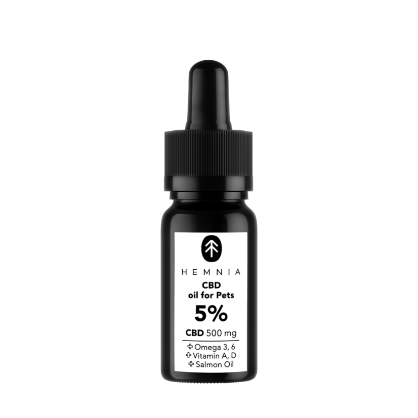 Hemnia CBD in salmon oil for animals - 5% CBD, 500 mg, 10 ml