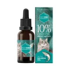 MediCBD CBD olej pro kočky s lososovým olejem, 10 % CBD, 3000 mg, 30 ml