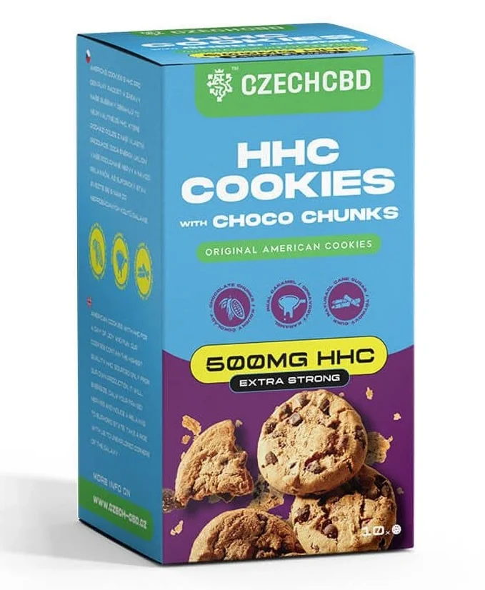 Czech CBD HHC cepumi ar šokolādes gabaliņiem, 500 mg HHC, 10 gab.